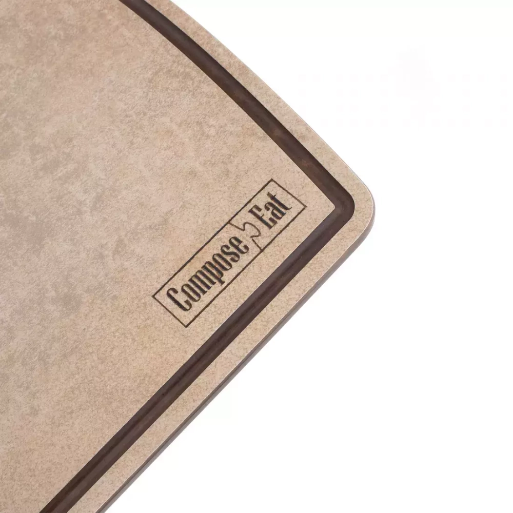 Доска разделочная c желобом 29х22см ComposeEat Fashion порфир кремовый