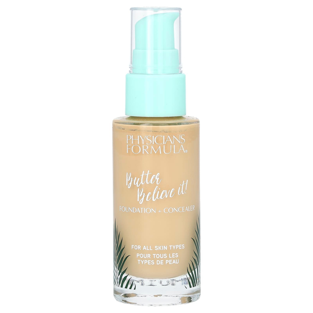 Physicians Formula, Butter Believe It!, тональный крем и консилер, 1711759 Medium, 30 мл (1 жидк. унция)