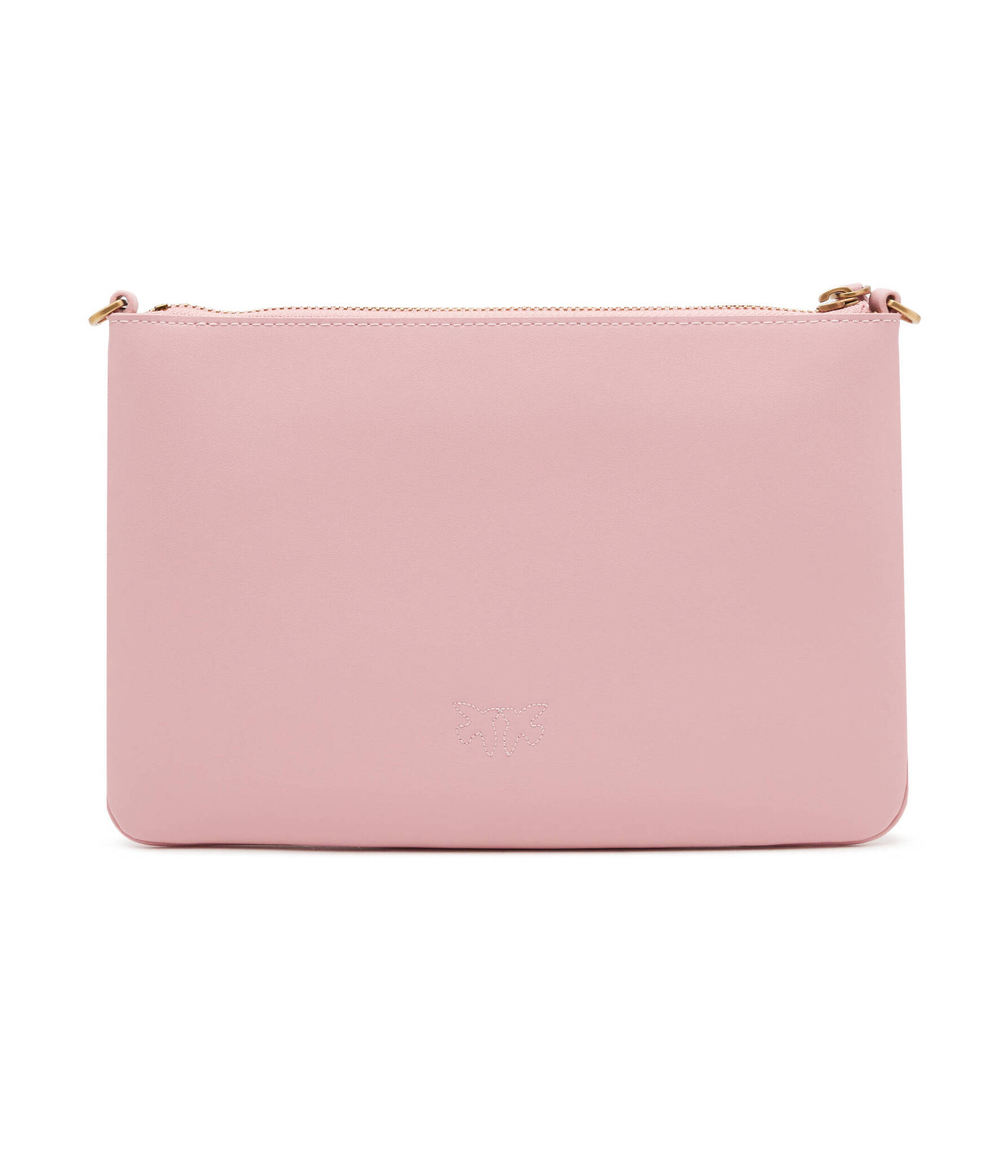 Кожаный клатч flat classic seta Pinko - розовый(100455 A0F1)