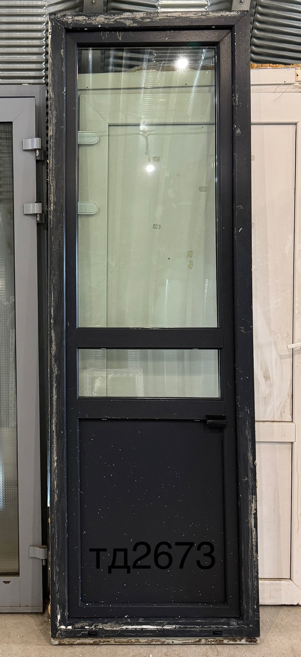 Дверь Пластиковая Б/У 233(в) х 76(ш) Балконная