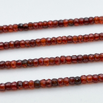 Фианит, рондель с огранкой, цвет коричнево-красный, размер около 3,1*2,3 мм, цена за нить 38 см (около 165 шт)