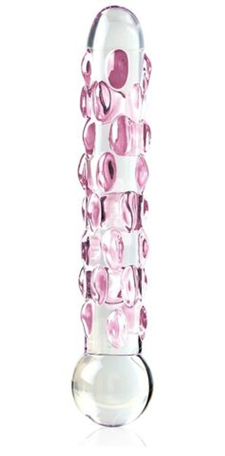 Стеклянный фаллоимитатор Icicles №7 - 17,8 см.