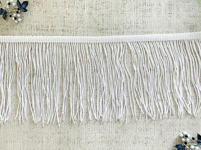 Тесьма текстиль бахрома, ш. 10 см, белый