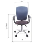 Кресло оператора Chairman 9801 CH, ткань, сиденье серое/спинка голубая, механизм качания