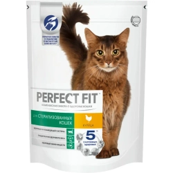 Perfect fit sterile сухой корм для взрослых стерилизованных кошек до 8 лет, с курицей - 650 г