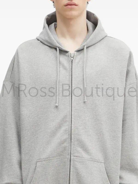 Женская толстовка Vetements серого цвета на молнии