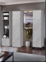 Шкаф-пенал напольный с полками Кашемир; 45;2х45х199 см