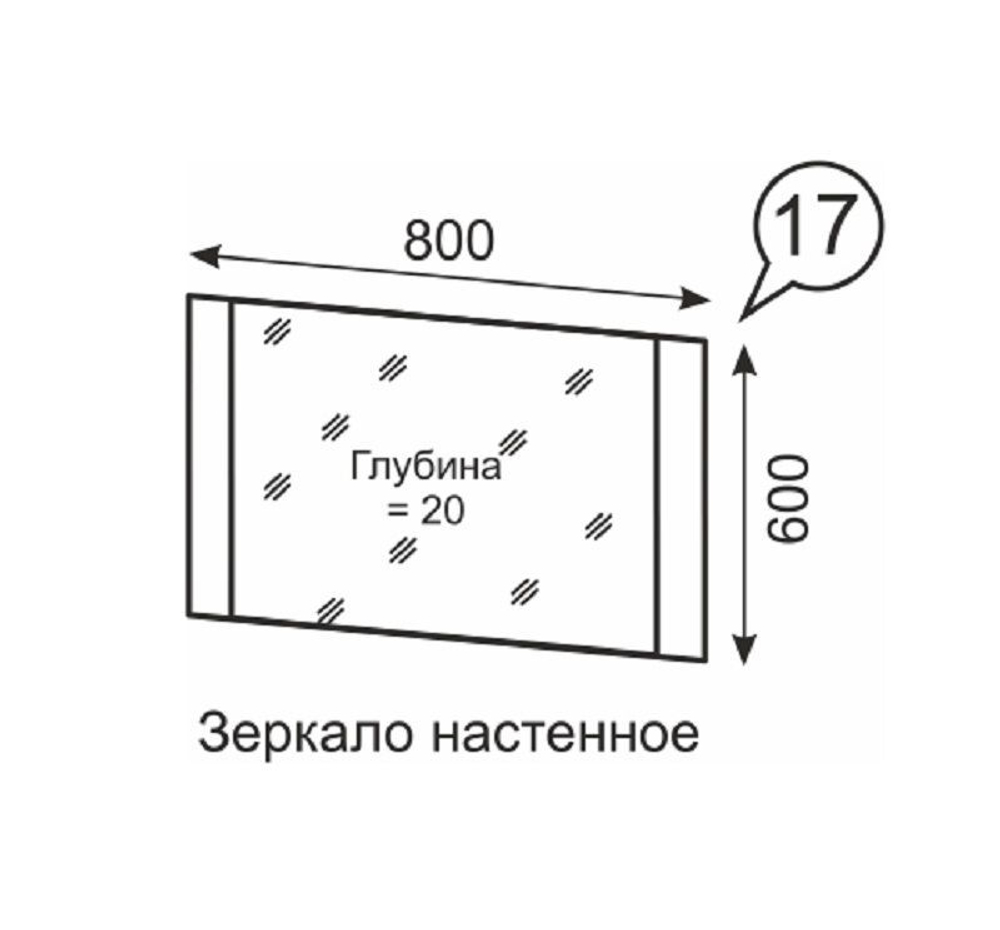 Зеркало настенное Твист 17