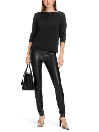 Marc Cain Джемпер базовый из вискозы с накладным карманом