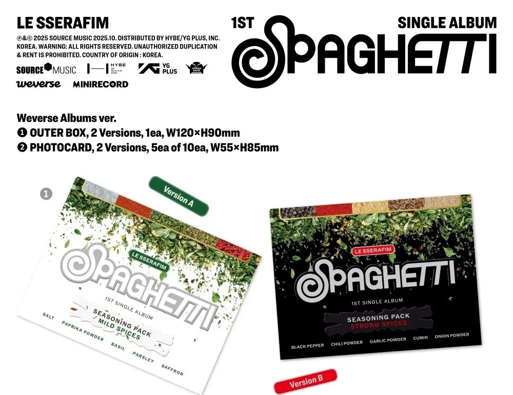 Альбом LE SSERAFIM - SPAGHETTI [Weverse ver.]