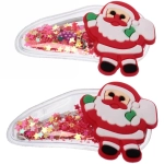 Зажимы для волос 2 шт «Fun idea- Весёлый Дед Мороз» 5 см