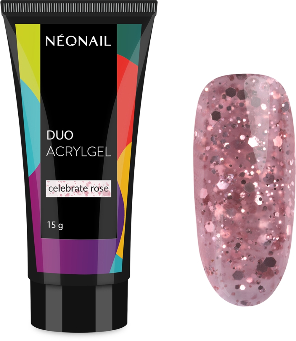 NEONAIL Duo Acrylgel Celebrate Rose - Гель для гелевых и акриловых ногтей, 15 g