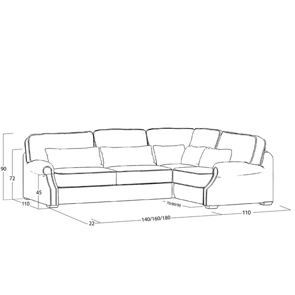 Диван Kane L (с механизмом)