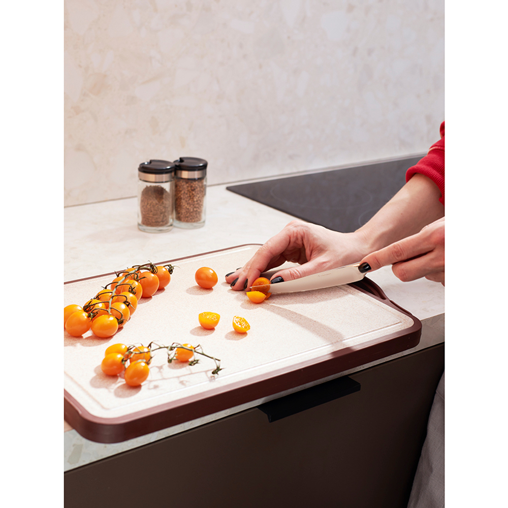 Доска разделочная двусторонняя из пшеничного волокна и черного дерева arlett, 44,5х30,5 см, сливовая