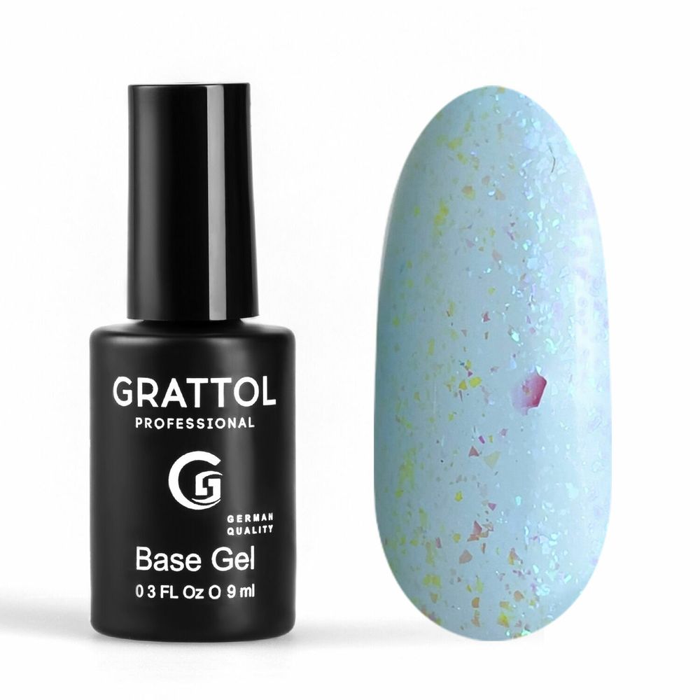 Grattol Base Rubber Glitter - База камуфлирующая 15, 9мл