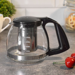 Чайник заварочный 0,7л стеклянный с металлическим ситом, BZ-127