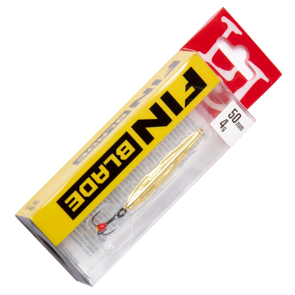 Блесна вертикальная зимняя Lucky John Fin Blade + тройник (50мм, 4 гр)