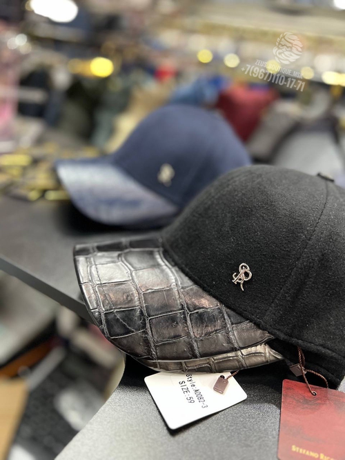 Бейсболка Stefano Ricci со вставками крокодила