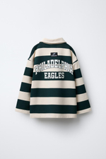 Толстовка поло в полоску с принтом philadelphia eagles © nfl