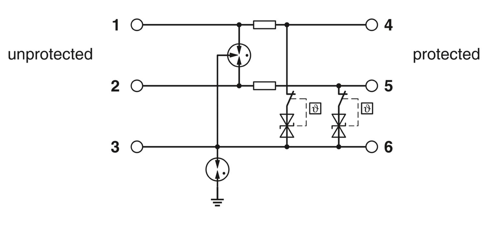 1065320 - TTC-6P-2X1-F-24DC-PT-I - Устройство защиты от импульсных перенапряжений