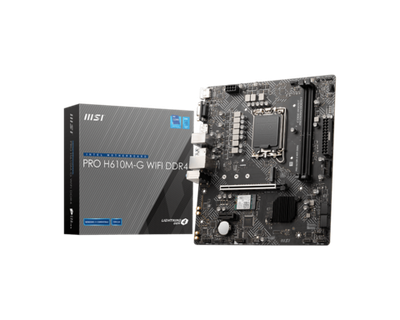 Материнская плата MSI PRO H610M-G WIFI DDR4 LGA1700 H610 2xDDR4 4xSATA3 M.2 VGA DP HDMI mATX