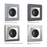 Розетка с заземлением (глянцевый никель) W1171002