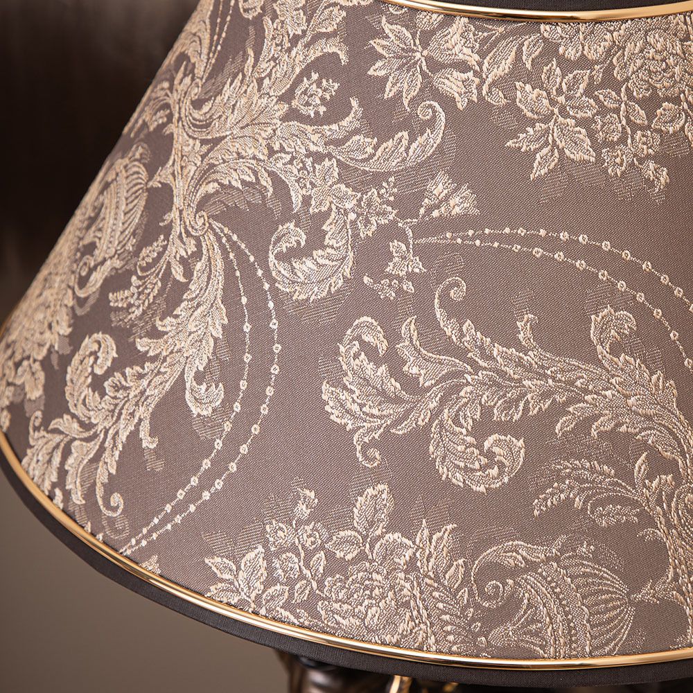 Настольная лампа с бюро Лошадь императора Бронза с абажуром 38 Голдбраун