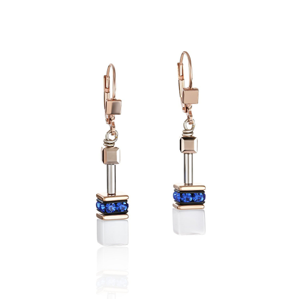 Серьги Coeur de Lion White-Blue 4013/20-0700