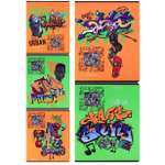 Тетрадь 48л., А5, клетка, Проф-Пресс "Искусство урбана" , скрепка, мелованный картон, soft touch, пантонная печать, 5 дизайнов