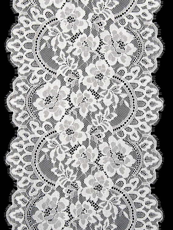 03-275 ОПТ Кружево эластичное 23 см, теплый белый
