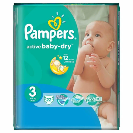 Подгузники Pampers active baby №3 22 шт