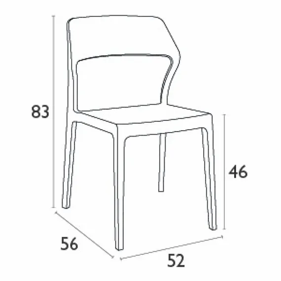 Стул Snow белый