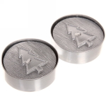 Свечи новогодние «Ёлочка объемная» 5,5 см (набор 2 шт), серебро