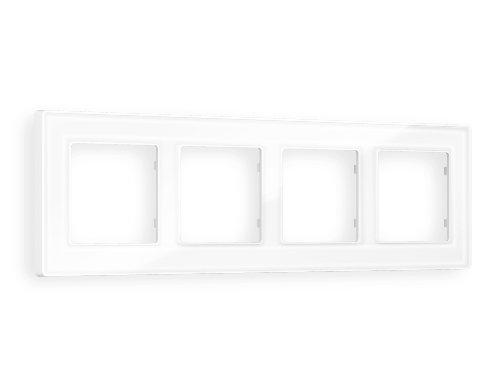 AF580104 Рамка ALFA Arctic (Белый Стекло органическое) 4-ая