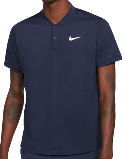 Мужское поло теннисное Nike Court Dri-Fit Polo Blade - obsidian/white