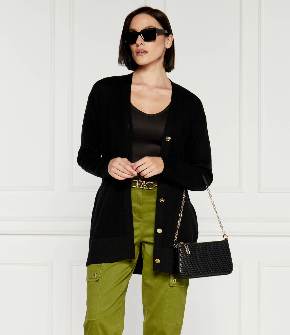 Кожаная сумка через плечо Michael Kors - черный(32T4G8EW6L)