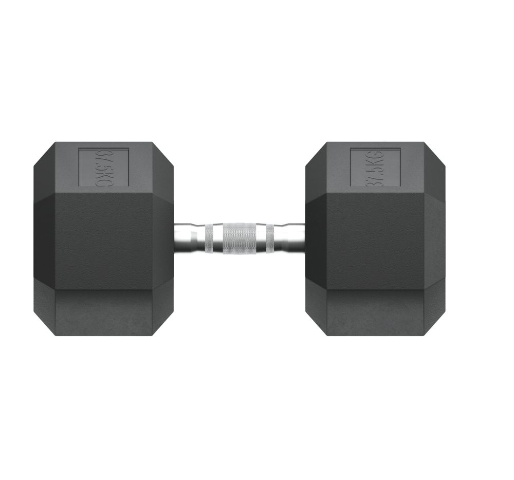 Гантель гексагональная UNIX Fit обрезиненная 37,5 кг / шт.