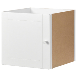 IKEA KALLAX  (ИКЕА КАЛЛАКС)  -  Вставка с дверцей, фрезерованная/белая, 33x33 см