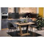 Стол кухонный обеденный раздвижной Дуб Крафт Серый/Серый Графит, Гавана Тип 1, 120х80х75,5 см