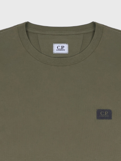 Футболка C.P. Company 30/1 Jersey Patch Logo Ivy Green