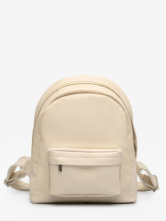 рюкзак закругленный бежевый M эко