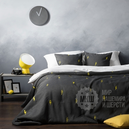 Покрывало с вышивкой ФЛЕШ (арт. BL02-246-01) - мокрый асфальт