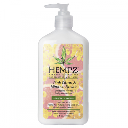 Молочко для тела Розовый Лимон и Мимоза HEMPZ Pink Citron & Mimosa Flower Energizing Herbal Body Moisturizer 500 мл