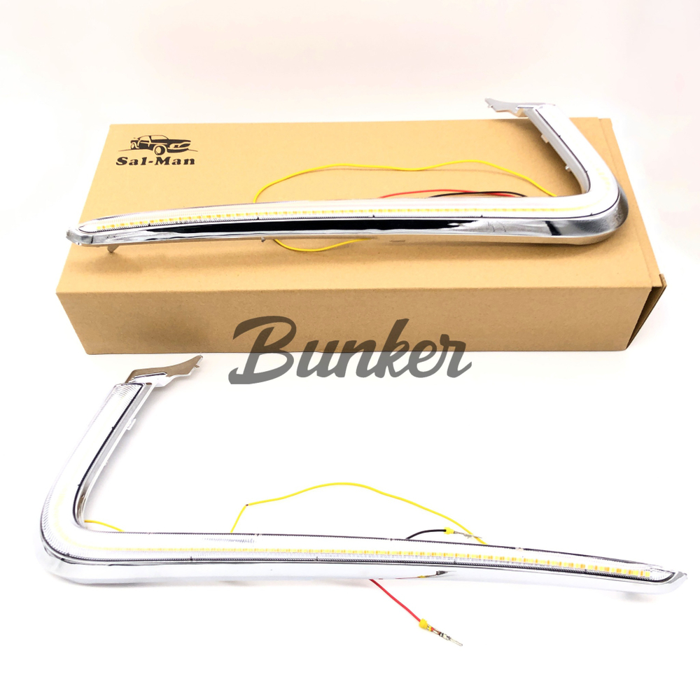 LED ДХО с поворотником Salman Vesta(хром)