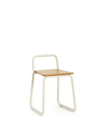 Tinn Стул из ясеневого шпона с бежевой металлической конструкцией