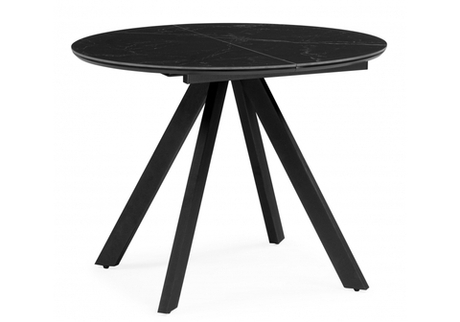 Керамический стол Woodville Трейси 90 shakespeare black, черный