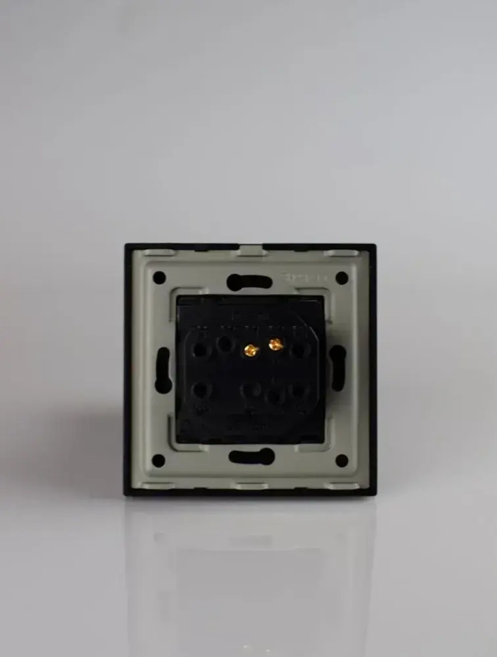 Выключатель для света черный одноклавишный без подсветки