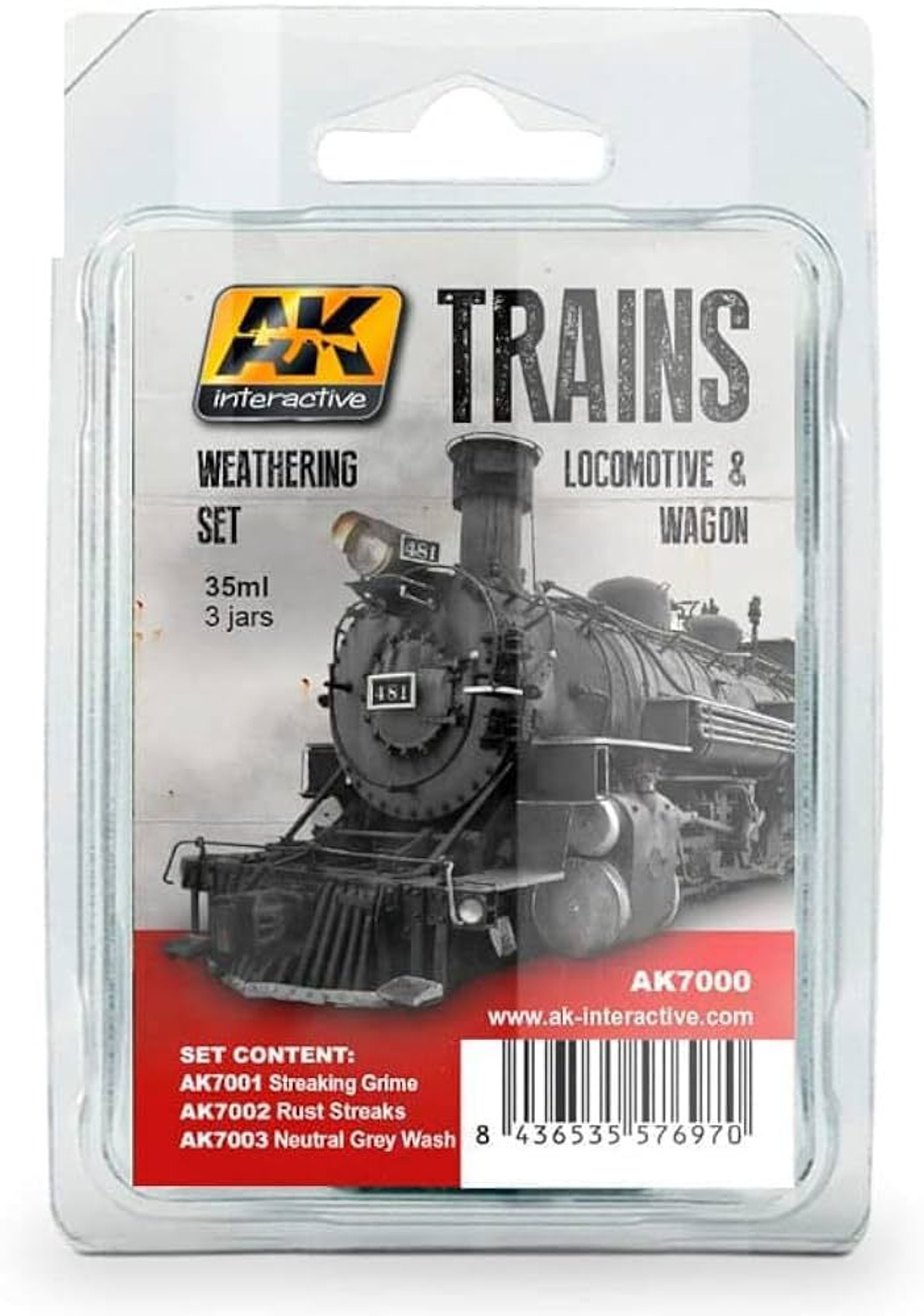 Набор красок AK interactive Trains Locomotive & Wagon Weathering Set vol.1