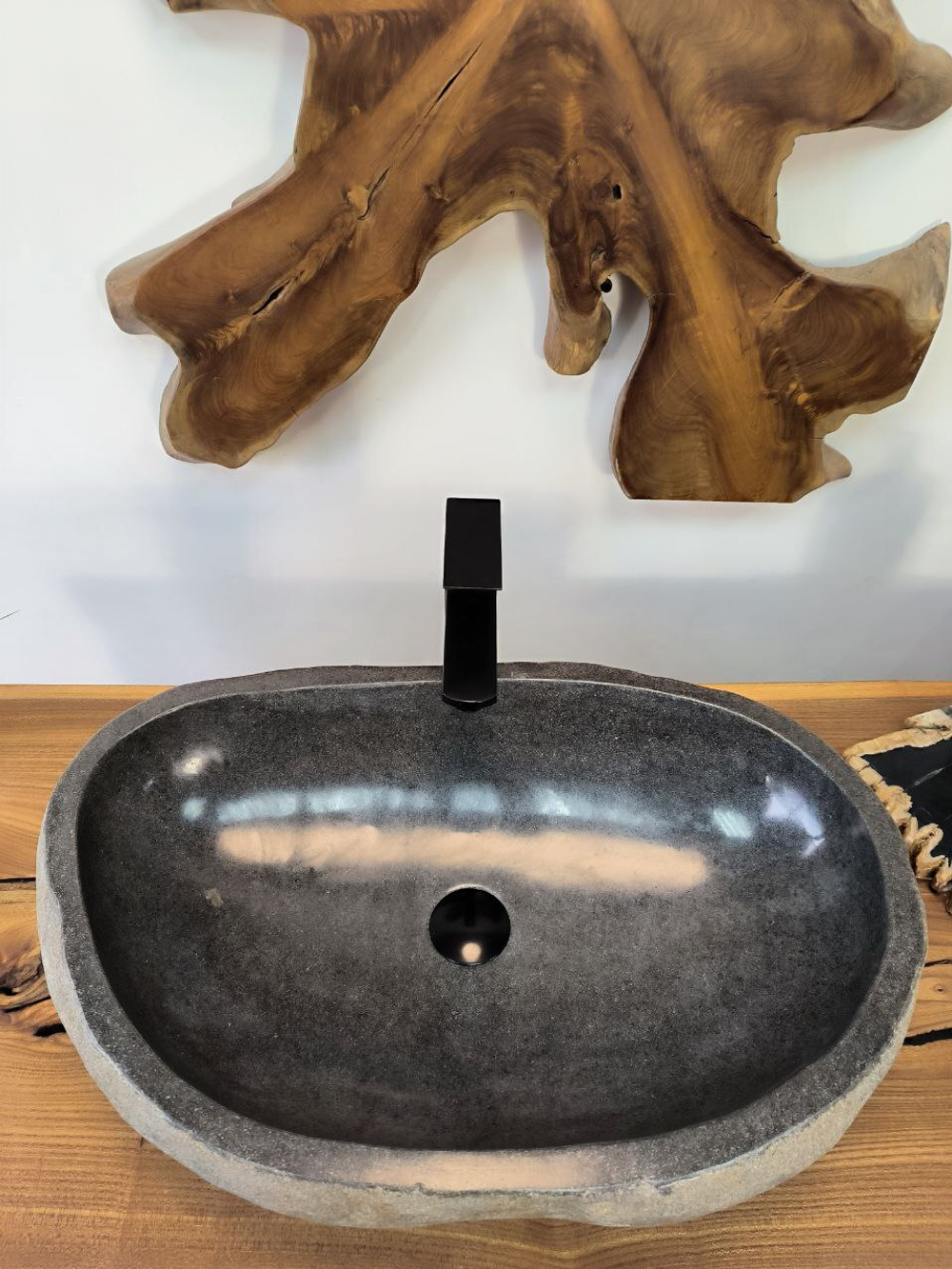 Раковина из речного камня RS-65895 65х40х15 из натурального камня