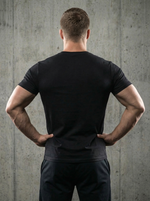 Футболка спортивная хлопковая мужская черная LEGENDA Горыныч белый